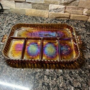 Vintage Indiana Glass relay tray